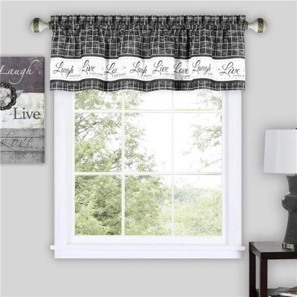 Soft Valance Window Curtains - 58 Inch Width, 14 Inch Length - Picture 1 of 8